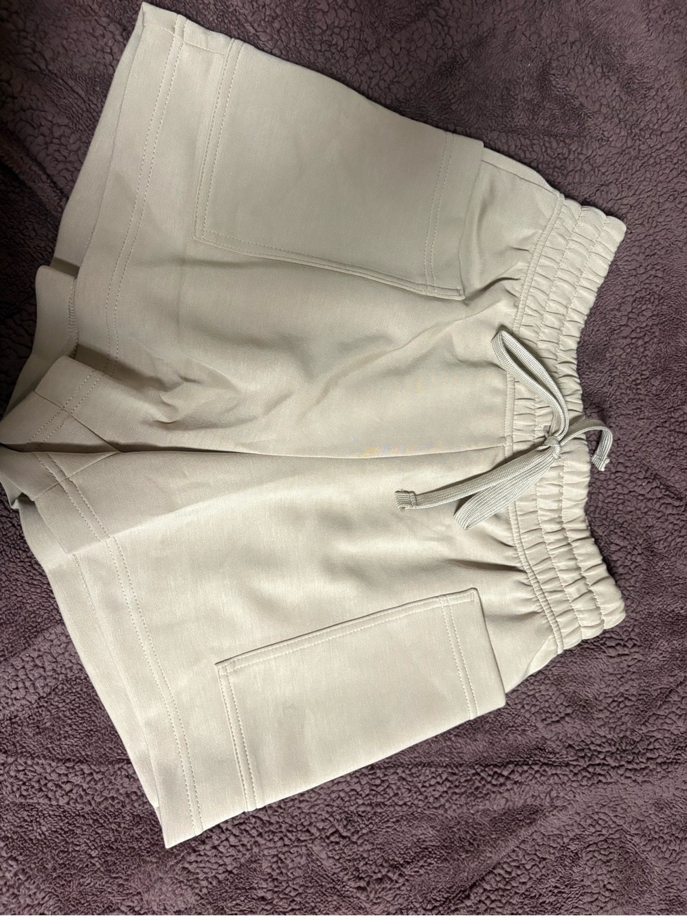 Casual Drawstring Women's Shorts - taupe